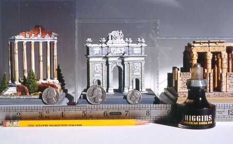 Photo showing the scale of miniatures